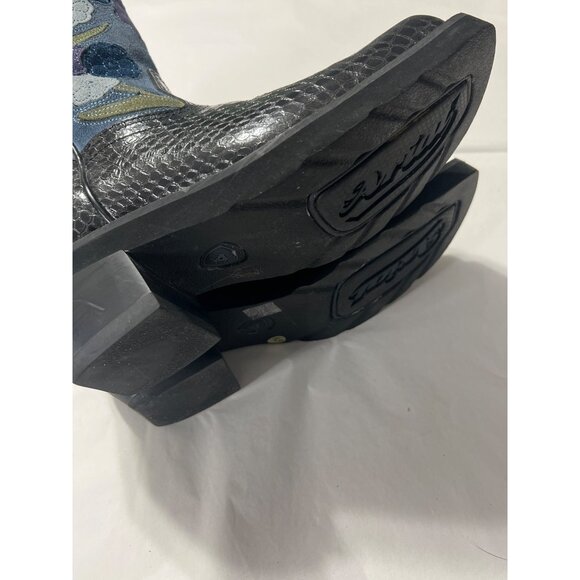Ariat Fatbaby Floral Embroidered Leather Snakeskin Western Boots US 6.5 - Picture 8 of 10